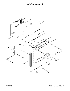 Door Parts Diagram and Parts List for KSDB900ESS8  KitchenAid Range