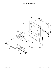 Door Parts Diagram and Parts List for YKSEG700ESS4  KitchenAid Range