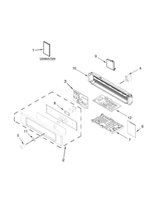 Control Panel Parts Diagram and Parts List for KMBS104ESS01  KitchenAid Microwave