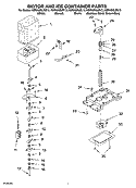 MOTOR AND ICE CONTAINER PARTS Diagram and Parts List for KSRA25ILBU13  KitchenAid Refrigerator