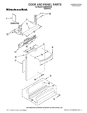 DOOR AND PANEL PARTS Diagram and Parts List for KUDE60SXSS3  KitchenAid Dishwasher