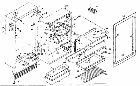Part Location Diagram of 514937 Whirlpool Refrigerator liner