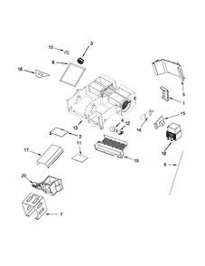 Air Flow Parts Diagram and Parts List for WMH73521CB0  Whirlpool Microwave