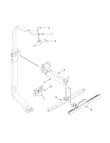 Upper Wash And Rinse Parts Diagram and Parts List for WDT920SADH2  Whirlpool Dishwasher