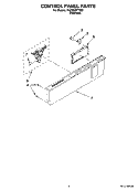 CONTROL PANEL PARTS Diagram and Parts List for KUDX03FTSS2  KitchenAid Dishwasher