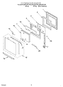 OVEN DOOR Diagram and Parts List for GMC275PDQ3  Whirlpool Microwave Oven Combo