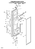 FREEZER DOOR PARTS Diagram and Parts List for GD25FFCHT00  Whirlpool Refrigerator
