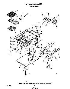 Cook Top Diagram and Parts List for N9357*3  Roper Range