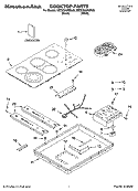 COOKTOP PARTS, MISCELLANEOUS PARTS Diagram and Parts List for KECC566RWH00  KitchenAid Cooktop