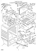 LINER Diagram and Parts List for ET21DKXDW05  Whirlpool Refrigerator