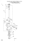 BRAKE AND DRIVE TUBE Diagram and Parts List for LBR5232EQ2  Whirlpool Washer