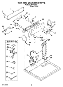 TOP AND CONSOLE PARTS Diagram and Parts List for IED4400TQ0  Inglis Dryer