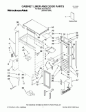 CABINET LINER AND DOOR PARTS Diagram and Parts List for KUIC15NLTS3  KitchenAid Ice Maker