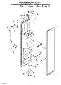 FREEZER DOOR PARTS Diagram and Parts List for KSRX25FNBL01  KitchenAid Refrigerator