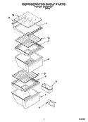 REFRIGERATOR SHELF PARTS Diagram and Parts List for IS25AGXRQ01  Inglis Refrigerator