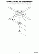 LOWER WASHARM AND STRAINER PARTS, OPTIONAL PARTS (NOT INCLUDED) Diagram and Parts List for KUDS40FVSS0  KitchenAid Dishwasher
