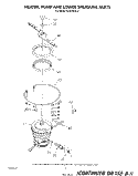 HEATER, PUMP AND LOWER SPRAYARM Diagram and Parts List for DU9500XS2  Whirlpool Dishwasher