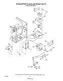 MAGNETRON AND AIRFLOW Diagram and Parts List for RM778PXT0  Whirlpool Microwave Oven Combo
