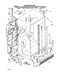 CABINET Diagram and Parts List for ED25DWXTW03  Whirlpool Refrigerator