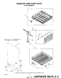 DISHRACK AND PANEL Diagram and Parts List for DU4040XP2  Whirlpool Dishwasher