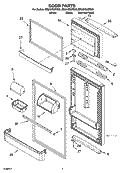 DOOR PARTS Diagram and Parts List for ER8AHKXRS00  Whirlpool Refrigerator