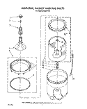 AGITATOR, BASKET AND TUB Diagram and Parts List for LA5300XPW4  Whirlpool Washer