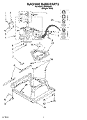 MACHINE BASE Diagram and Parts List for LSB6200KQ0  Whirlpool Washer