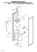 FREEZER DOOR PARTS Diagram and Parts List for KSRL25FTST00  KitchenAid Refrigerator