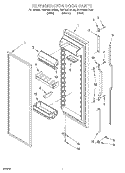 REFRIGERATOR DOOR Diagram and Parts List for KSRP22QDBL00  KitchenAid Refrigerator