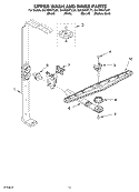 UPPER WASH AND RINSE PARTS Diagram and Parts List for GU1500XTLT1  Whirlpool Dishwasher