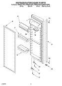 REFRIGERATOR DOOR PARTS Diagram and Parts List for KSRS27ILBL02  KitchenAid Refrigerator