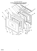 DOOR Diagram and Parts List for GS395LEGT6  Whirlpool Range