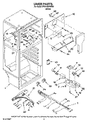 LINER PARTS Diagram and Parts List for MTB1452VRW00  Whirlpool Refrigerator