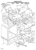 LINER Diagram and Parts List for GR9SHMXLQ01  Whirlpool Refrigerator