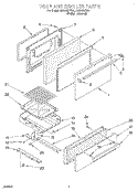 DOOR AND BROILER Diagram and Parts List for SF3000EYN5  Whirlpool Range