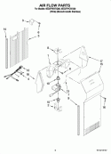 AIR FLOW PARTS Diagram and Parts List for 6ED2FHKXVA00  Whirlpool Refrigerator