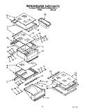 REFRIGERATOR SHELF Diagram and Parts List for KSRS22QAAL10  KitchenAid Refrigerator
