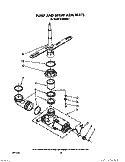 PUMP AND SPRAY ARM Diagram and Parts List for WU3000X1  Roper Dishwasher