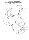 DISPENSER FRONT PARTS Diagram and Parts List for KSRA22ILBL01  KitchenAid Refrigerator