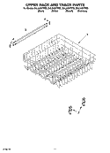 UPPER RACK AND TRACK PARTS Diagram and Parts List for DUL240XTPB3  Whirlpool Dishwasher