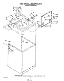 TOP AND CABINET , LITERATURE AND OPTIONAL Diagram and Parts List for LA8400XWW0  Whirlpool Washer