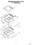REFRIGERATOR SHELF PARTS Diagram and Parts List for ITQ225300  Inglis Refrigerator