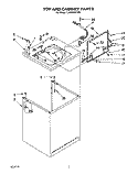 TOP AND CABINET, LIT/OPTIONAL Diagram and Parts List for LA5588XYW0  Whirlpool Washer
