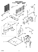 UNIT PARTS, OPTIONAL PARTS Diagram and Parts List for TT18WKXRQ00  Estate Refrigerator