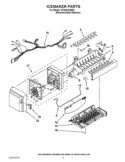 ICEMAKER PARTS Diagram and Parts List for KFIS25XVMS9  KitchenAid Refrigerator