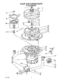 PUMP AND MOTOR Diagram and Parts List for KUDS220T0  KitchenAid Dishwasher