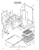 OVEN Diagram and Parts List for RGE4900W1  Whirlpool Range