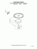 TURNTABLE PARTS Diagram and Parts List for YWMH1162XVB3  Whirlpool Microwave