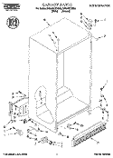 CABINET Diagram and Parts List for RS20AKXDN00  Roper Refrigerator