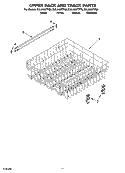 UPPER RACK AND TRACK PARTS Diagram and Parts List for DUL240XTPQ6  Whirlpool Dishwasher
